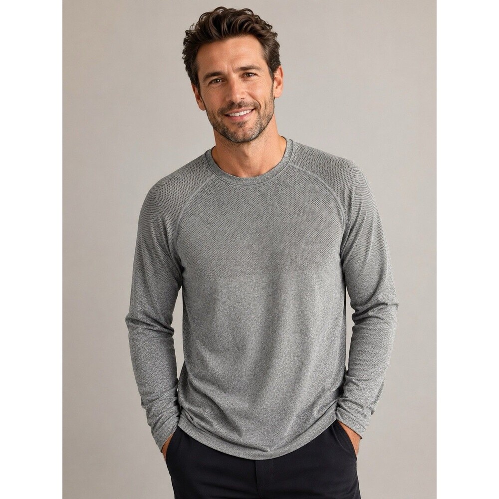 Lululemon Time To Get Dirty Get Outside Get Sweaty Men Long Sleeve Shirt Size L